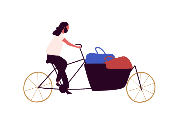 cargo-bike-with-shopping-png-8939624